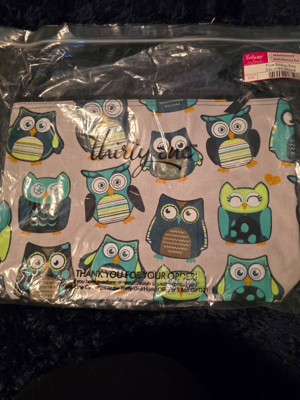 Thirty-One Beauty Bag (Owl)